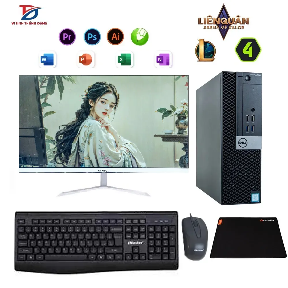 Bạn đang tìm kiếm Máy Tính Bộ Dell Core i7 8700, Ram 8G, SSD 512G, LCD 22in?