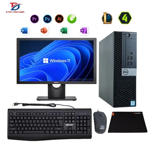 Bạn đang tìm Máy Tính Bộ Dell Core i3 8100, Ram 8G, SSD 512G, LCD 22in?