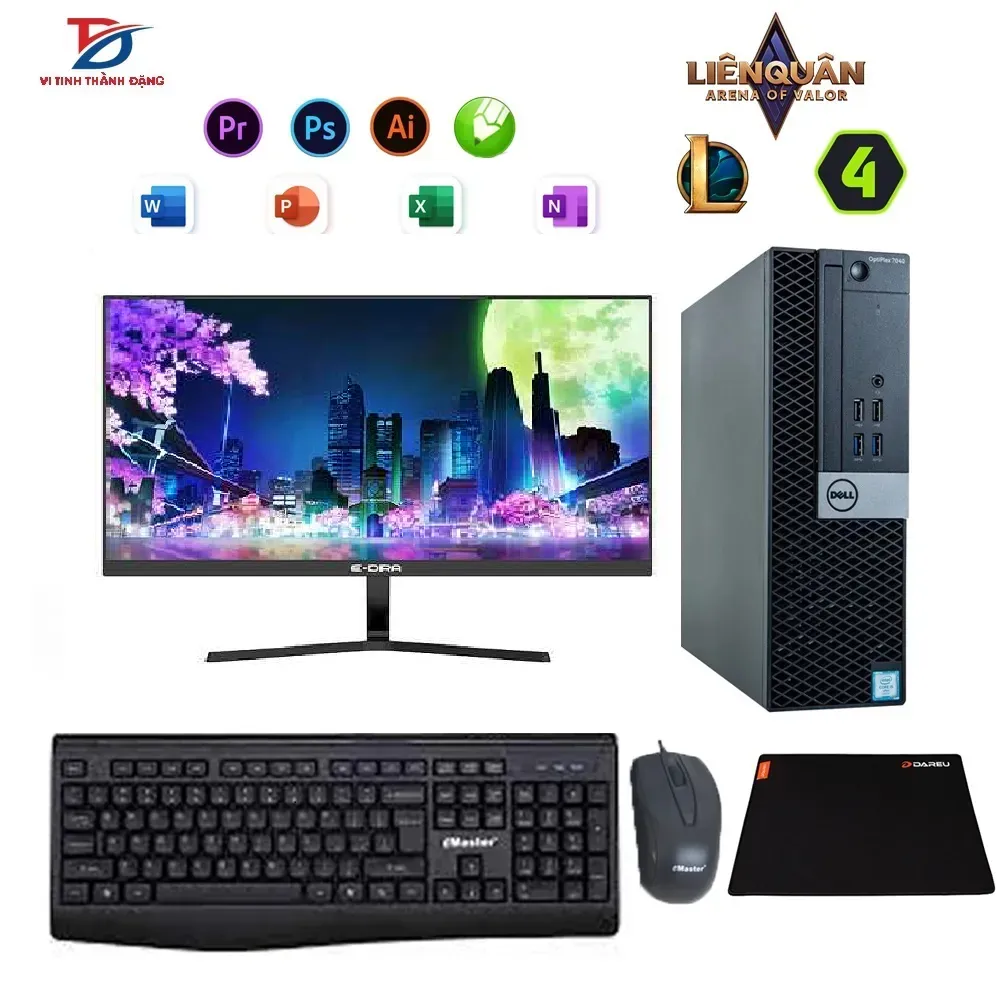 Cần tìm Máy Tính Bộ Dell Core i5 6500, Ram 16G, SSD 512G, LCD 24in?