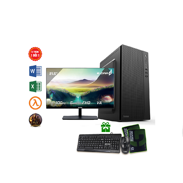 Cấu hình PC văn phòng Core i5 10400, RAM 8G, SSD 240G, Màn 22 Inch như thế nào?